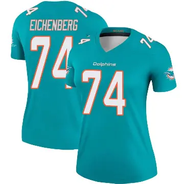 ＃74 Women's Liam Eichenberg Aqua Legend Miami Dolphins Jersey