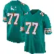 ＃77 Men's Adam Joseph Duhe Aqua Game Miami Dolphins Alternate Jersey