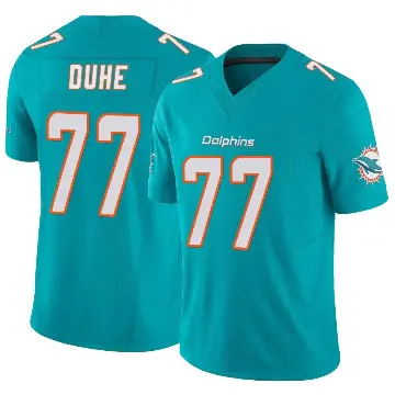 ＃77 Men's Adam Joseph Duhe Aqua Limited Miami Dolphins Vapor F.U.S.E. Jersey