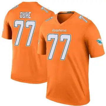 ＃77 Men's Adam Joseph Duhe Orange Legend Miami Dolphins Color Rush Jersey