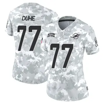 ＃77 Women's Adam Joseph Duhe Arctic Camo Limited Miami Dolphins 2024 Salute to Service Jersey