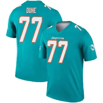 ＃77 Youth Adam Joseph Duhe Aqua Legend Miami Dolphins Inverted Jersey