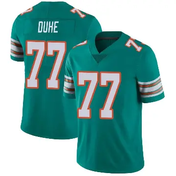 ＃77 Youth Adam Joseph Duhe Aqua Limited Miami Dolphins Alternate Vapor Untouchable Jersey