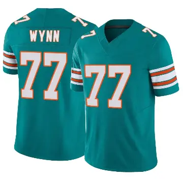 ＃77 Youth Isaiah Wynn Aqua Limited Miami Dolphins Alternate Vapor F.U.S.E. Jersey