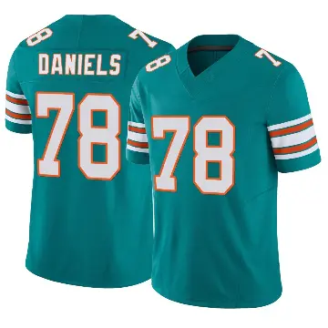 ＃78 Men's James Daniels Aqua Limited Miami Dolphins Alternate Vapor F.U.S.E. Jersey