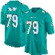 ＃79 Youth Larry Borom Aqua Game Miami Dolphins Team Color Jersey