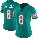 ＃8 Women's Alexander Mattison Aqua Limited Miami Dolphins Alternate Vapor Untouchable Jersey