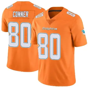 ＃80 Men's Tanner Conner Orange Limited Miami Dolphins Color Rush Jersey
