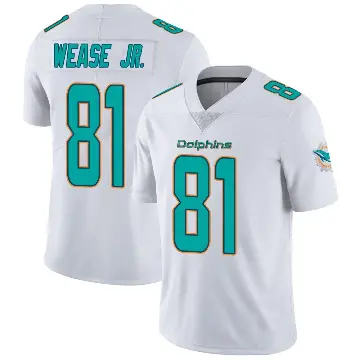 ＃81 Men's Theo Wease Jr. White Miami Dolphins limited Vapor Untouchable Jersey