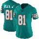 ＃81 Women's Theo Wease Jr. Aqua Limited Miami Dolphins Alternate Vapor Untouchable Jersey