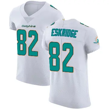 ＃82 Men's Dee Eskridge White Elite Miami Dolphins Vapor Untouchable Jersey