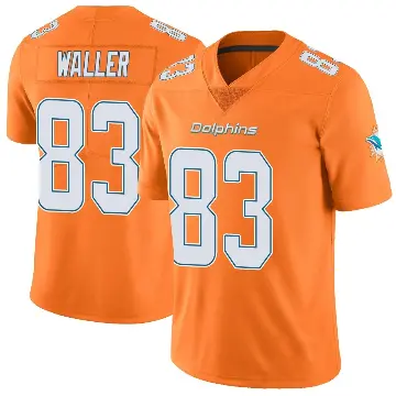 ＃83 Men's Darren Waller Orange Limited Miami Dolphins Color Rush Jersey