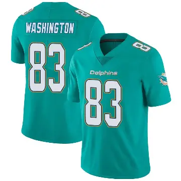 ＃83 Men's Tahj Washington Aqua Limited Miami Dolphins Team Color Vapor Untouchable Jersey