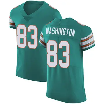 ＃83 Men's Tahj Washington Green Elite Miami Dolphins Aqua Alternate Vapor Untouchable Jersey