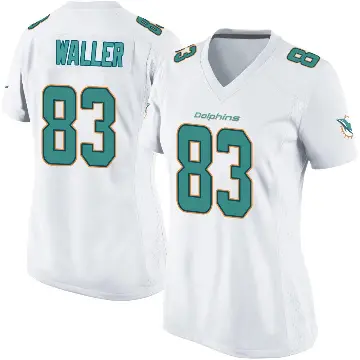 ＃83 Women's Darren Waller White Game Miami Dolphins Jersey