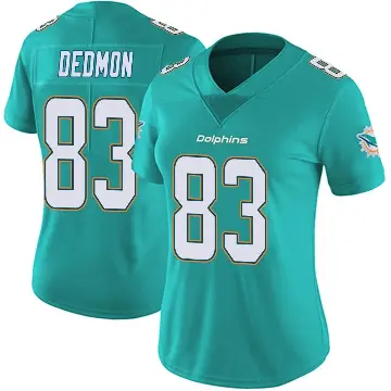 ＃83 Women's DeVonte Dedmon Aqua Limited Miami Dolphins Team Color Vapor Untouchable Jersey