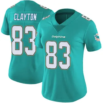 ＃83 Women's Mark Clayton Aqua Limited Miami Dolphins Team Color Vapor Untouchable Jersey