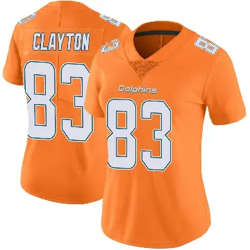 ＃83 Women's Mark Clayton Orange Limited Miami Dolphins Color Rush Jersey