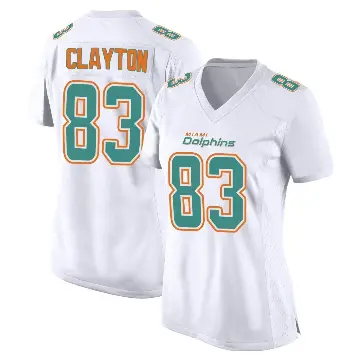＃83 Women's Mark Clayton White Game Miami Dolphins Fashion Jersey
