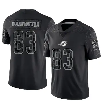 ＃83 Youth Tahj Washington Black Limited Miami Dolphins Reflective Jersey