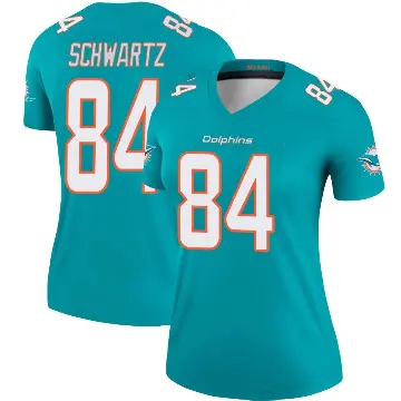 ＃84 Women's Anthony Schwartz Aqua Legend Miami Dolphins Jersey