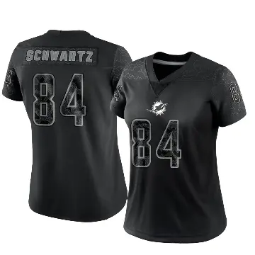 ＃84 Women's Anthony Schwartz Black Limited Miami Dolphins Reflective Jersey