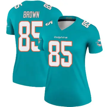 ＃85 Women's Pharaoh Brown Aqua Legend Miami Dolphins Jersey