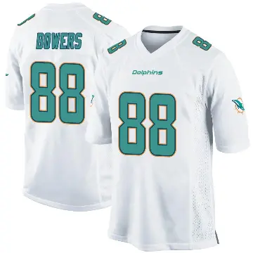 ＃88 Youth Nick Bowers White Game Miami Dolphins Jersey