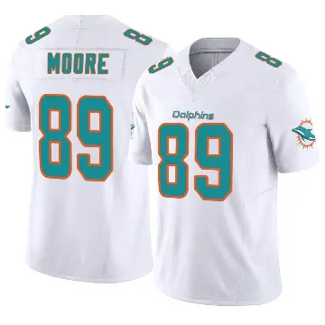 ＃89 Men's Nat Moore White Limited Miami Dolphins Vapor F.U.S.E. Jersey