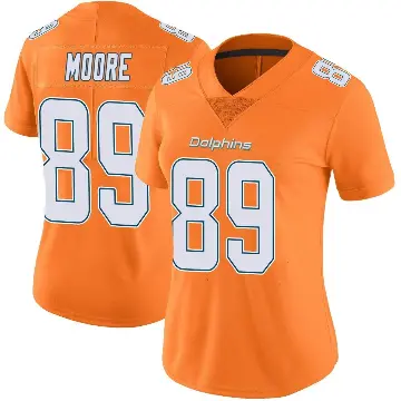 ＃89 Women's Nat Moore Orange Limited Miami Dolphins Color Rush Jersey