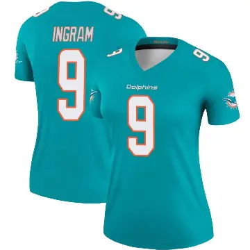 ＃9 Women's Melvin Ingram Aqua Legend Miami Dolphins Jersey
