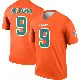 ＃9 Youth Ifeatu Melifonwu Orange Legend Miami Dolphins Inverted Jersey
