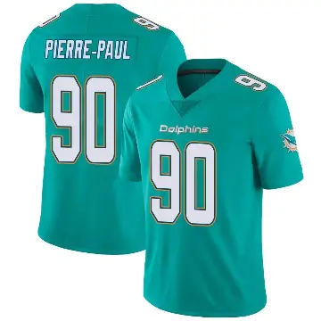 ＃90 Men's Jason Pierre-Paul Aqua Limited Miami Dolphins Team Color Vapor Untouchable Jersey