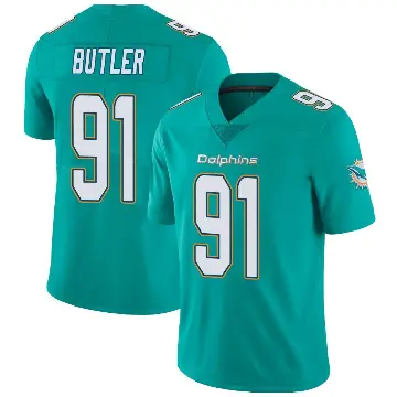 ＃91 Youth Matthew Butler Aqua Limited Miami Dolphins Team Color Vapor Untouchable Jersey