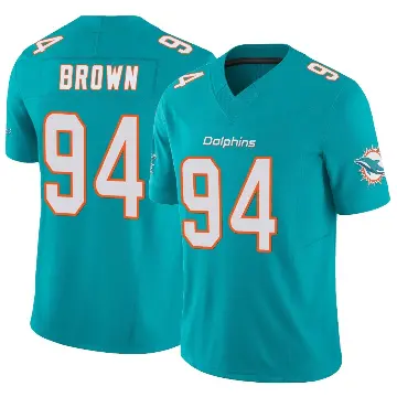 ＃94 Men's Shakel Brown Aqua Limited Miami Dolphins Vapor F.U.S.E. Jersey