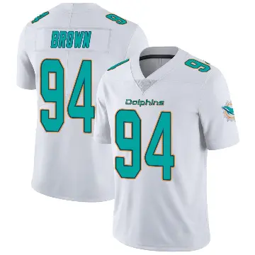 ＃94 Men's Shakel Brown White Miami Dolphins limited Vapor Untouchable Jersey