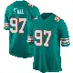 ＃97 Youth Ben Stille Aqua Game Miami Dolphins Alternate Jersey