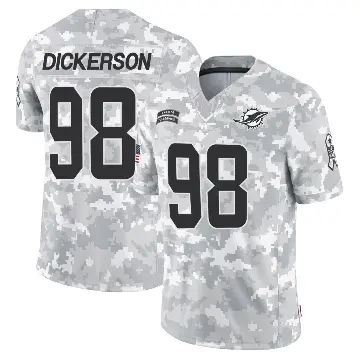 ＃98 Men's Matt Dickerson Arctic Camo Limited Miami Dolphins 2024 Salute to Service Jersey
